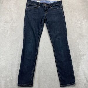 Gap 1969 Jeans Women's 29/8 Ankle Always Skinny Dark Blue Denim Stretch Low Rise
